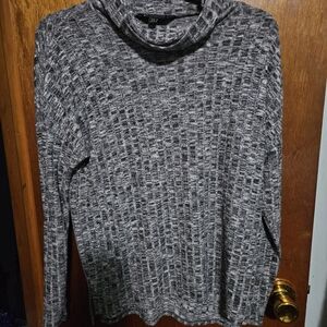 Banana Republic Textured Gray Cowl Neck Sweater